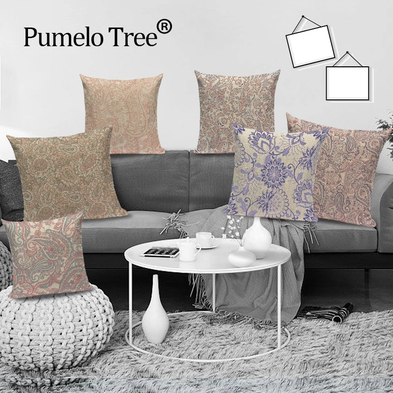 

Vintage Jungle Cushion Cover Abstract Flower Decor Throw Pillow Case Plant Linen Home Decorative Pillows for Sofa Pillows Cases