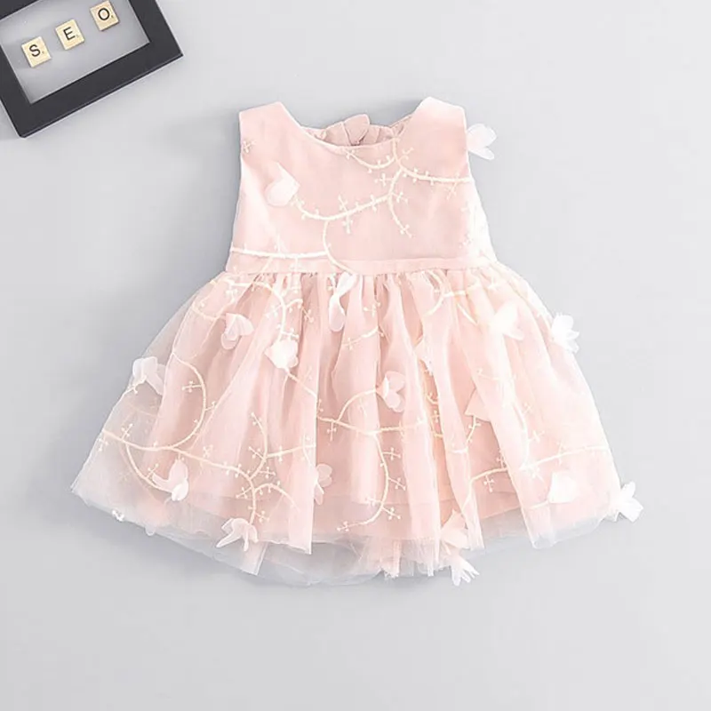 Summer Sleeveless Newborn Baby Girl Princess Dresses Toddler Clothes 1 Year Birthday Party Dress Infant Girls Wedding Clothes babyfeet summer cool toddler shoes 0 2 year old newborn baby girl
