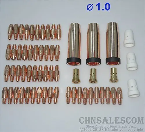 59 шт. MB 401D 501D MIG/MAG сварочный пистолет контактный наконечник 1 0x30 M8 газовая