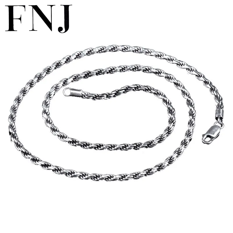 925 Silver Chain >> Us 19 88 30 Off 2 3mm Rope Chain 925 Sterling Silver Necklace Men 100 S925 Solid Thai Silver Chains Necklaces For Women Jewelry Making In Chain 925 Silver Chain >> Us 19 88 30 Off 2 3mm Rope Chain 925 Sterling Silver Necklace Men 100 S925 Solid Thai Silver Chains Necklaces For Women Jewelry Making In Chain