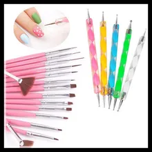 Nail Art 20PCS UV Gel Design Pen Painting Brush Set for Salon Manicure Tips Tool