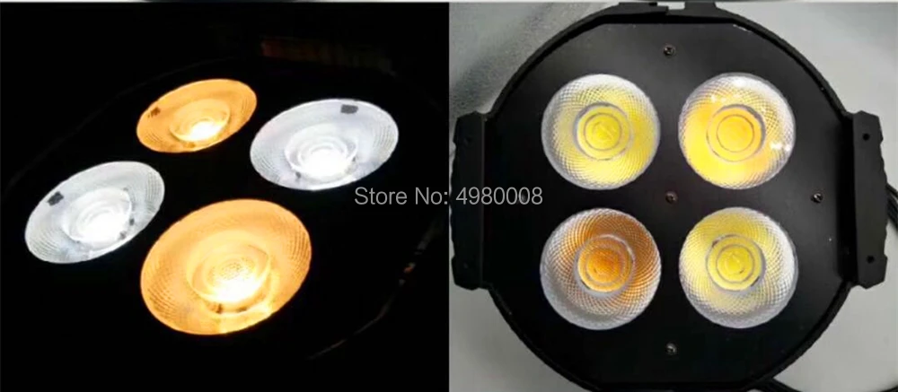 Quente plus Branco Lavagem do Efeito Iluminação de Palco e dmx512 Luzes de Superfície e holofotes 4 Olhos 200 w Cob Led Light Par e 4x50 w Frio Cob Levou Cob Par 7 4x50 W Quente + Branco Frio COB
