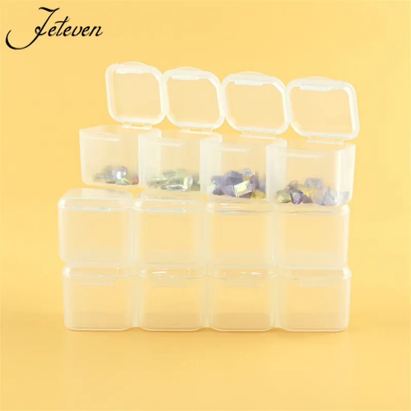 28 Slots Diamond Painting kit Adjustable Plastic Storage Box Nail Art Rhinestone Tool Bead Storage Box Case Organizer Holder kit