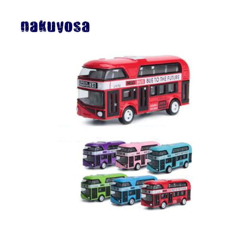 Alloy Diecast Vehicles Toys Random Color Delivery Model Double decker