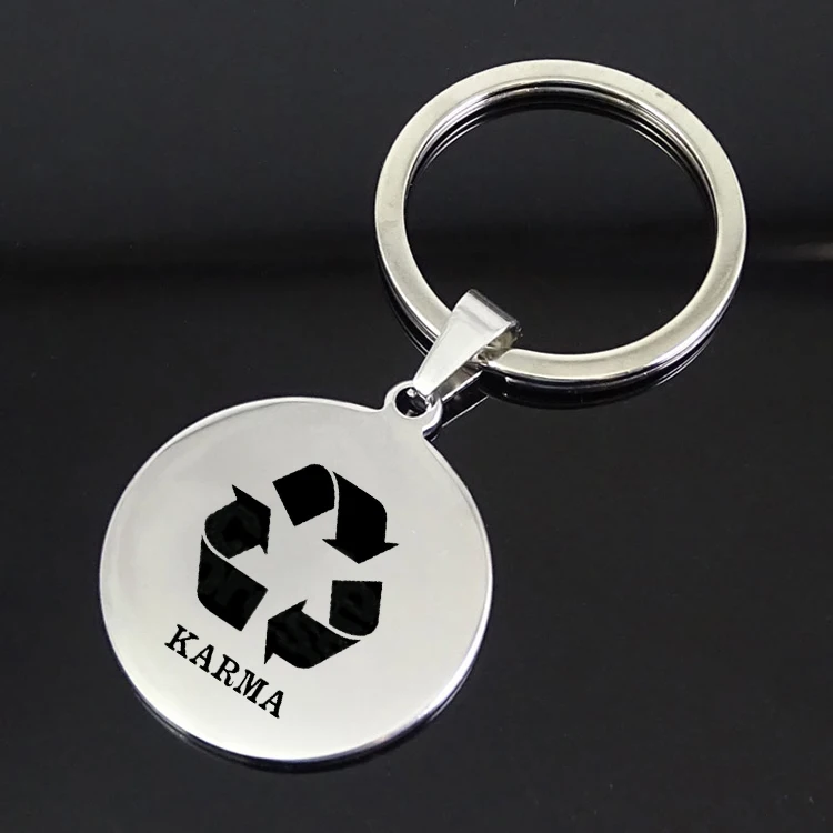 Простой модный брелок KARMA 2019 хит продаж дисковый Шарм ювелирные изделия для