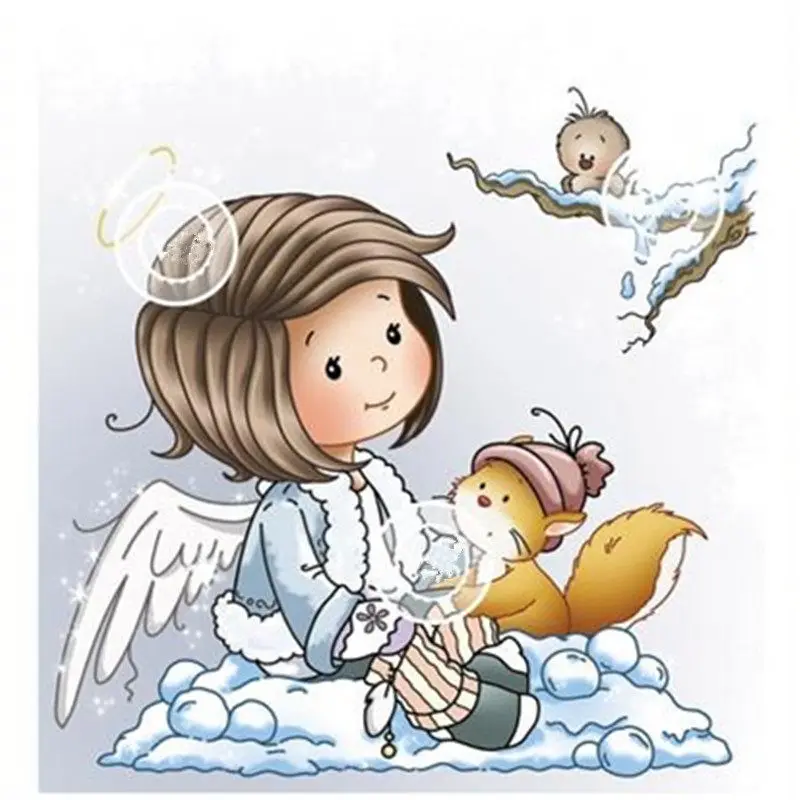 

The angel Cute Transparent Clear Silicone Stamps for DIY Scrapbooking Card Making diy photo album Decorative