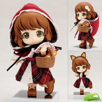 

10cm Anime Action Figure Fairy Tale Story Little Red Riding Hood Little Red Q Real Clothes Version Mini Model PVC Collection Toy