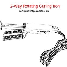 2-полосная вращающаяся плойка электрическая 2 в 1 устройство для выпрямления красоты утюжок для выпрямления волос щетка для волос Расческа стильные инструменты