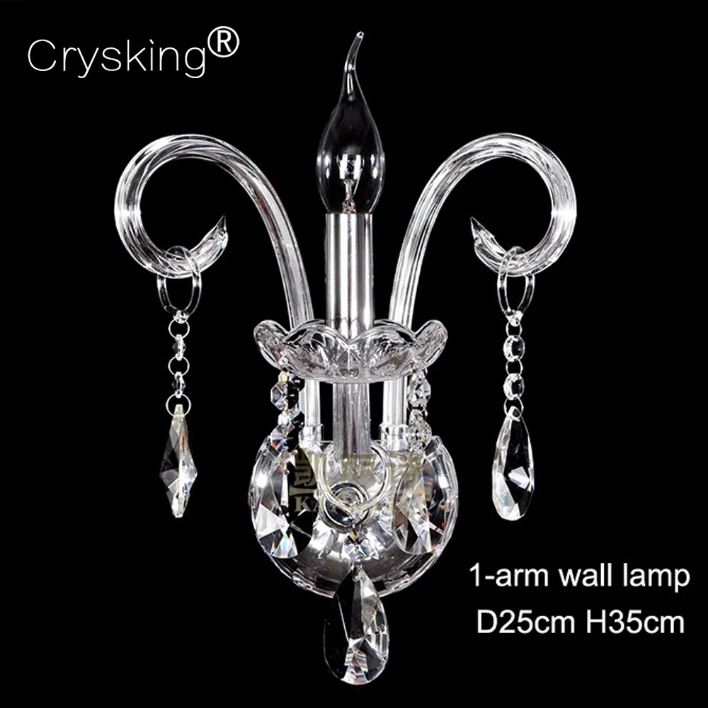 Crystal Wall Lamp Bedside Lamp Crystal Wall Sconce LED Wall Light with K9 Crystal Pendants C ...