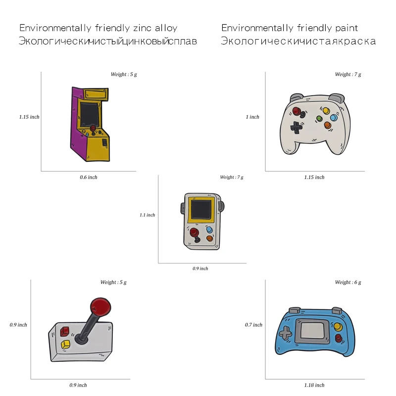 Геймпад Джойстик уличная игровая консоль булавки милые забавные значки Броши эмалированные булавки для рюкзака друзья подарки ювелирные изделия оптом