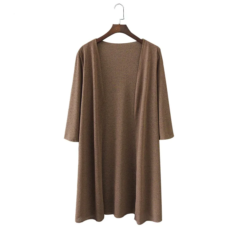 

plus size 4XL drop shipping summer autumn long knitted thin cardigan sweater air conditioning cape sun protection blusas