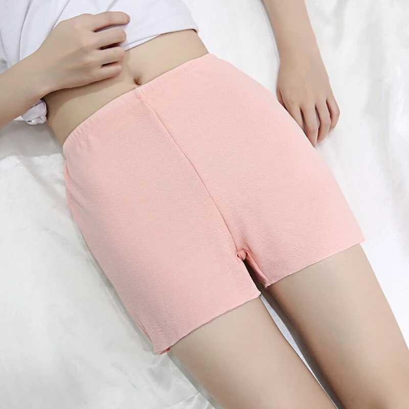 

NDUCJSI Summer Shorts Casual Security Short Anti-lighting Outer Wear Female Elastic Waist Thin Insurance Spandex Plus Size Short