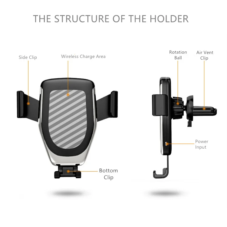 Держатель для телефона, автомобильное зарядное устройство 360, без магнитной подставки для телефона Iphone samsung S10 Plus, Xiaomi, подставка для телефона на вентиляционное отверстие