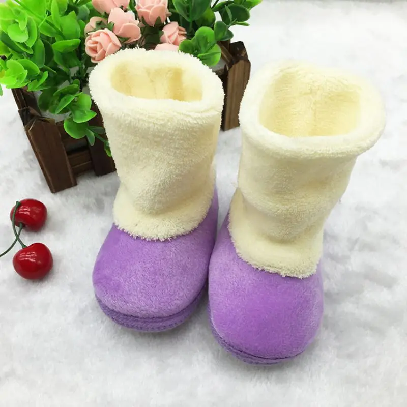 Детские зимние сапоги обувь для детей, для новорожденных, для малышей, которые делают первые шаги; теплый жилет для девочек, обувь для мальчиков, на мягкой подошве препятствующий скольжению ползунок детская обувь с большой попой