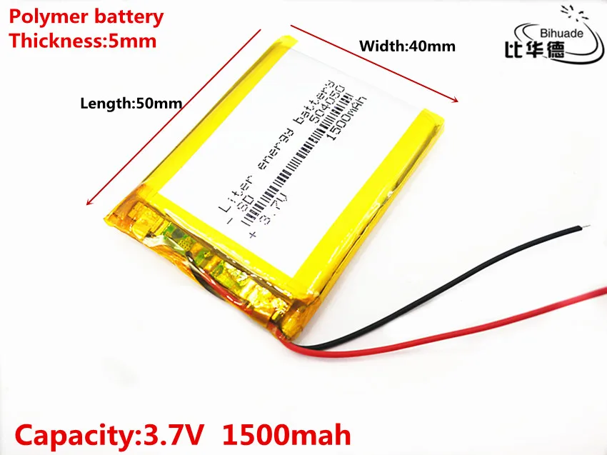 3.7V 1500mAh 504050 Lithium Polymer Li-Po li ion Rechargeable Battery Lipo cells For Bluetooth speaker PDA POS DVR GPS notebook |
