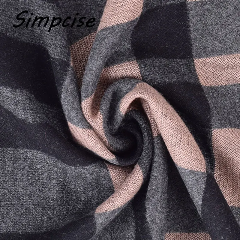 Latest style Design Fashion Men Double sided scarf Brand Winter Long Wool scarves Shawl A3A18912 mens snood scarf