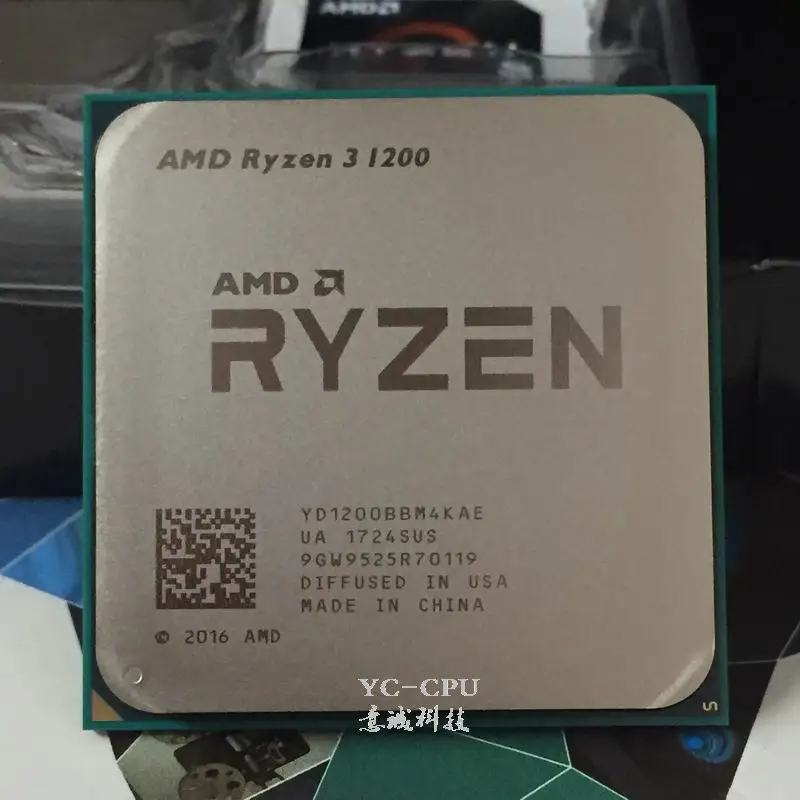 Процессор AMD Ryzen 3 1200 R3 1200 Процессор четырехъядерный разъем AM4 3,1 ГГц 10 МБ TDP 65 Вт кэш 14 нм DDR4 Настольный YD1200BBM4KAE