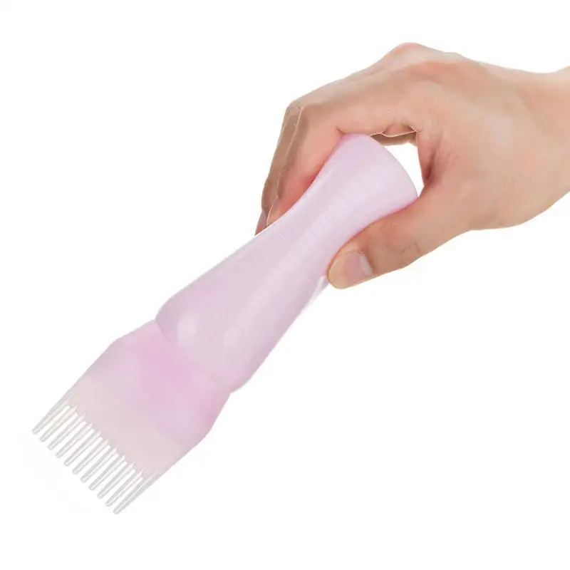 120ml Professional Hot Hair Dye Bottle Applicator Brush Dispensing Salon Hair Coloring Dyeing Hair Dry Cleaning Bottle