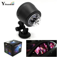 Yituancar светодиодный автомобильный музыкальный DJ светильник RGB 6 Вт светодиодный MP3 клуб Дискотека вечерние магический шар сценический вращающийся стробоскоп купольная лампа с USB