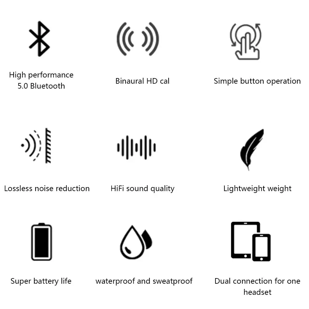 Наушники S10 Bluetooth 5,0, беспроводная bluetooth-гарнитура TWS, мини-наушники-вкладыши, Автоматическое Сопряжение, спортивные наушники длительного ожидания