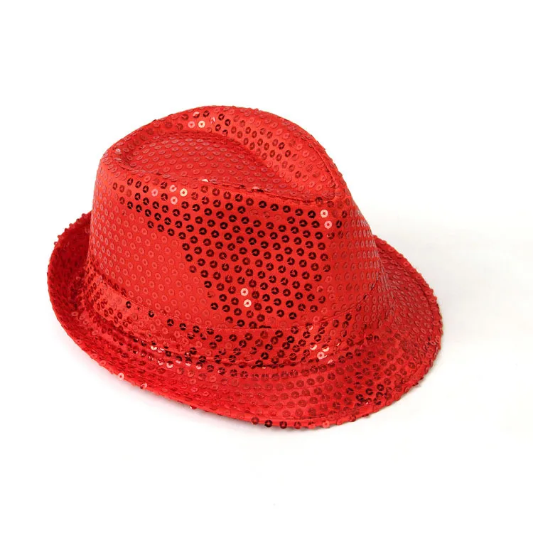 Hot Sale 2018 New Fashion Children Sequins Hat Unisex Jazz Hat Boys And Girls Stage Performance Hat ACA63 (5)