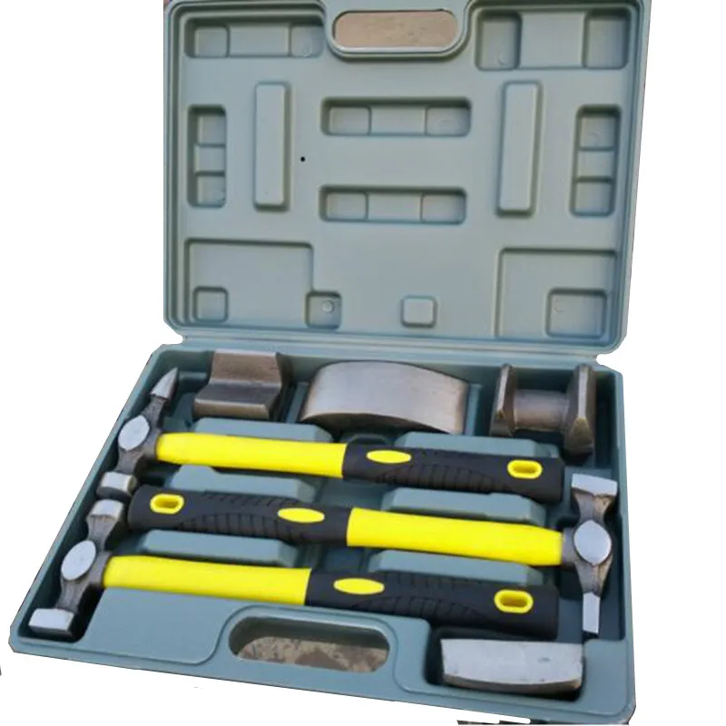 # 7PCS Auto Body Dent Repair Hammer Dolly Tool Kit Panel