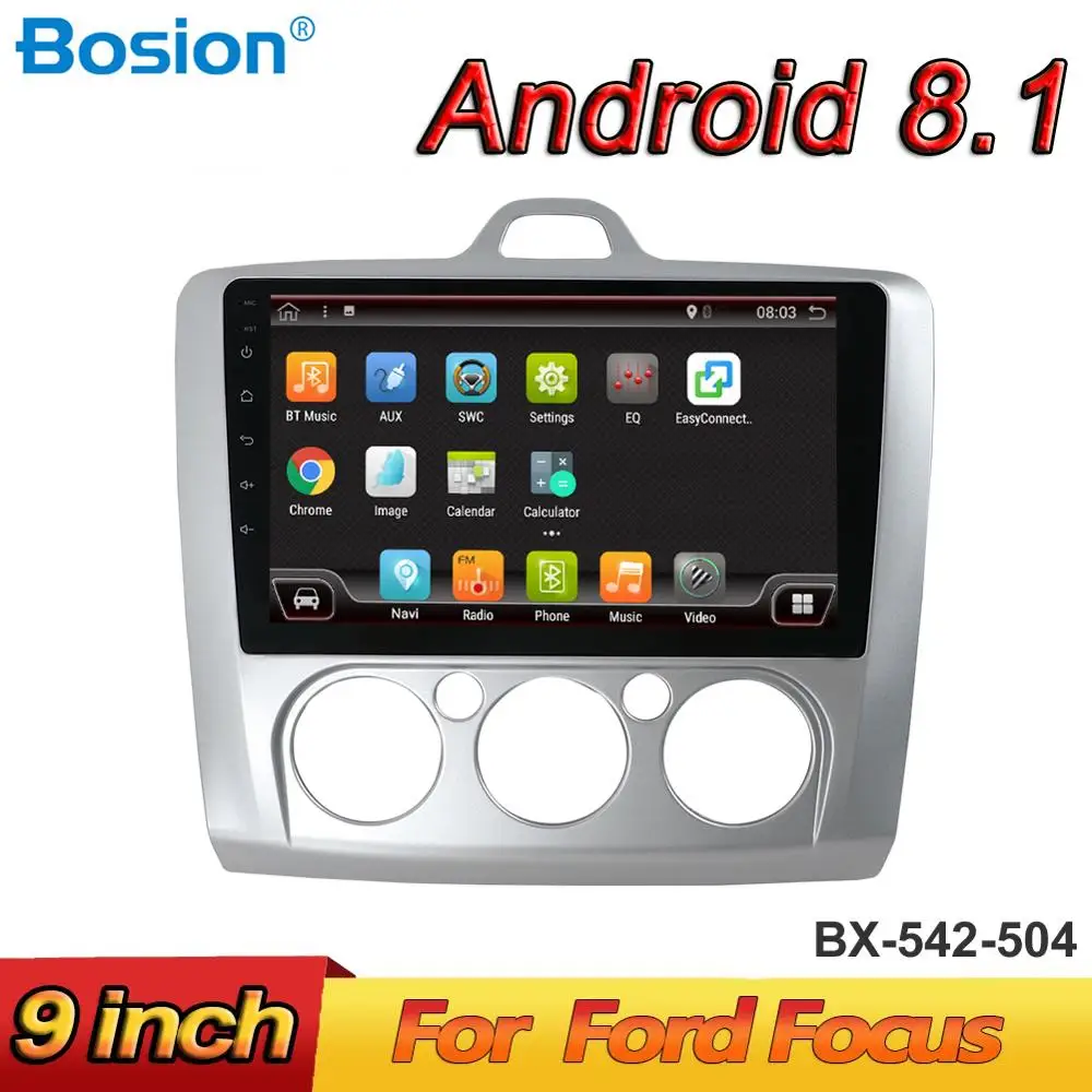 Top Bosion Android 8.1 Car Radio Multimedia Player For Ford Focus Mk2 Mk3 2004 2005 2006 2007 2008 2009 2010 2011 GPS Navigation 0