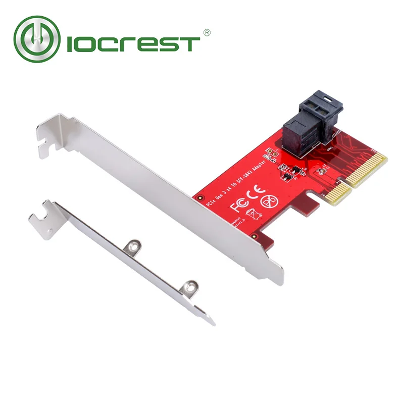  Iocreest PCIe a U.2 (SFF-8643) Gen 3/4-tarjeta de carril