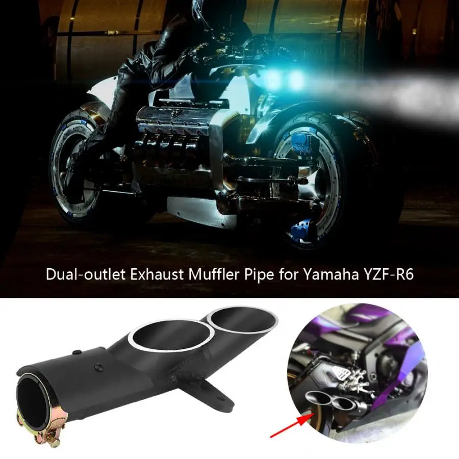 Для Yamaha YZF-R6/Suzuki GSX-R/BMW S1000RR/Honda CBR250RR мотоцикл двойной выход выхлопной трубы