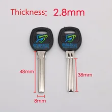 10 шт. х домашняя полукруглая Болванка для ключа для мотоцикла Однорядная замена лезвия-ключа длина 48 мм JF064