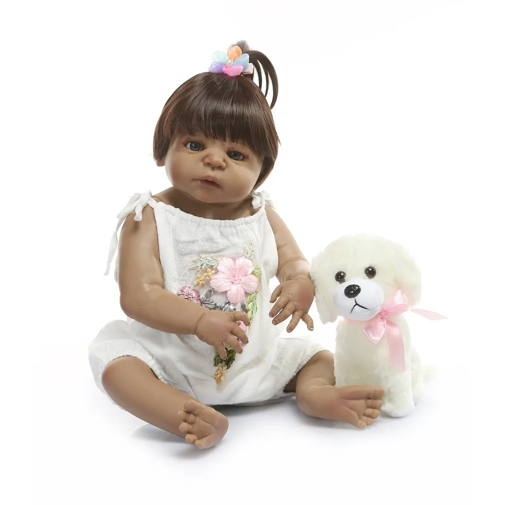 NPK 22 дюйма 56 см Reborn Dolls Baby Girl силиконовые виниловые куклы для всего тела