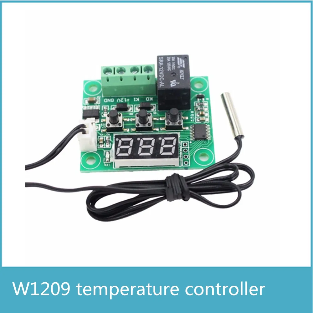 

1PCS W1209 DC 12V heat cool temp thermostat temperature control switch temperature controller thermometer thermo controller