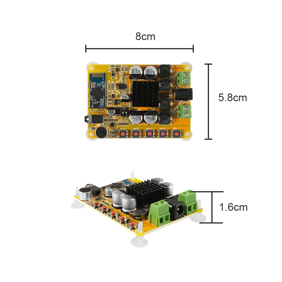 Новый TDA7492 2 х 50 Вт Беспроводной Bluetooth 4,0 стерео усилитель совета Модуль двухканальный С микрофоном AUX 10-25 V DC