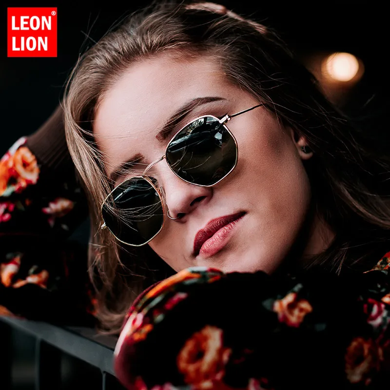 Солнцезащитные очки LeonLion в винтажном стиле для мужчин и женщин зеркальные с