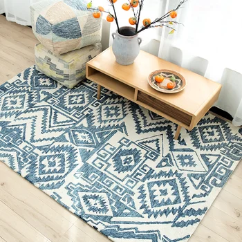 

American style wool handmade gorgeous bedside rug , living room coffee table carpet, Nordic style decoration bedside rug