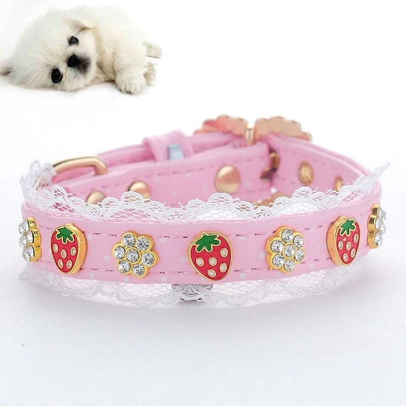 Pretty pink dog collars Clearance