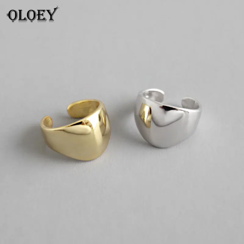 

YPAY 1 PC Pure 925 Sterling Silver Smooth Ear Cuff Clip On Earrings For Women Girl Without Piercing Earing Fine Jewelry YME478