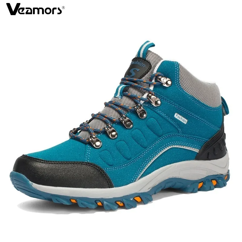 

VEAMORS Winter Women Hiking shoes Outdoor Men Waterproof Camping Shoes Antislip Wear-resisting Climbing Sneakers Sport Shoes