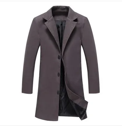 MRMT Брендовые мужские куртки, длинные одноцветные однобортные пальто, повседневное пальто для мужчин, верхняя одежда - Цвет: Темно-серый