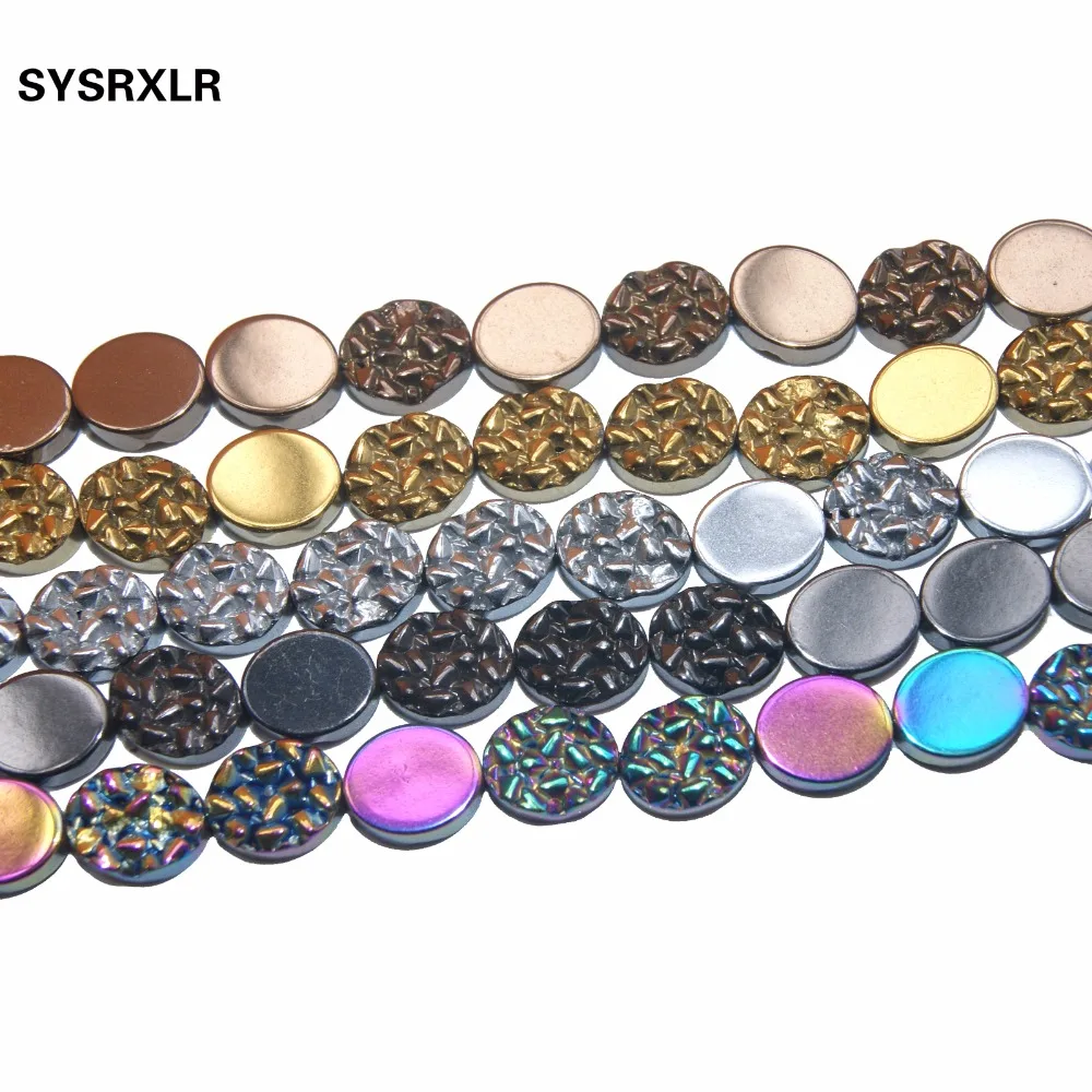 Free Shipping 6 Colors 8 /10 MM Hematite Beads Natural Stone Flat Oval Ellipse for Jewelry Making DIY Bracelet Accessories | Украшения и