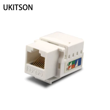 

Standard Keystone CAT5E RJ45 Jack CAT6 Lan Plug For 1000Mbps Extrusion Wire Modules Socket Ethernet Connector