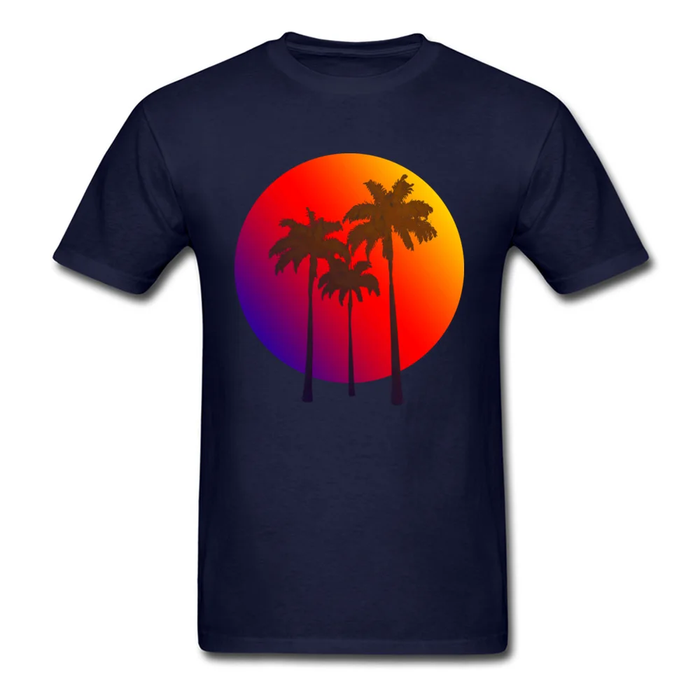 TROPICAL ISLAND Birthday Tops & Tees Short Sleeve for Men Pure Cotton Father Day Crew Neck T-Shirt Geek Clothing Shirt Hot Sale TROPICAL ISLAND navy
