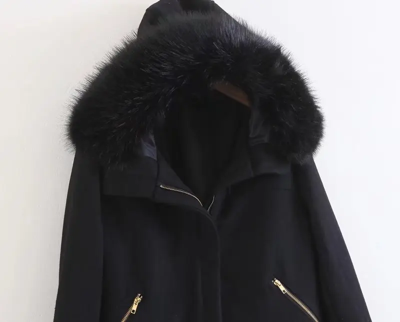 Женское зимнее Брендовое шерстяное пальто с капюшоном Женская куртка Верхняя одежда Casaco Feminino