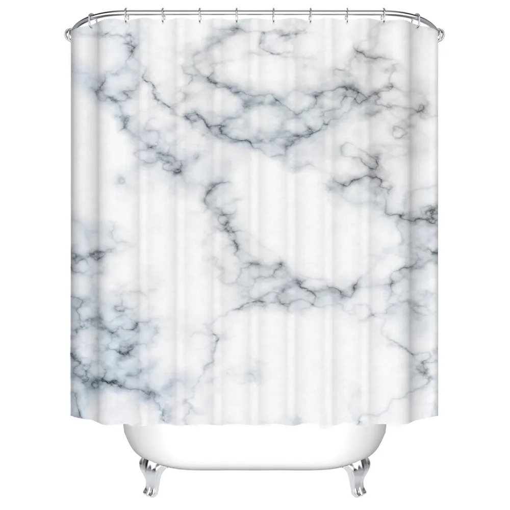 Мраморная текстура занавеска для душа s 3D занавеска для ванной комнаты Frabic Водонепроницаемая полиэфирная занавеска для ванной с крючками