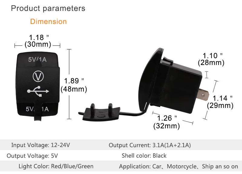 С портом USB для мотоциклов и автомобилей Водонепроницаемый Зарядное устройство 12v 24v 3.1A устройство для автомобиля с двумя портами USB Зарядное устройство с вольтметром и Мощность адаптер для samsung Iphone 6 6S Plus