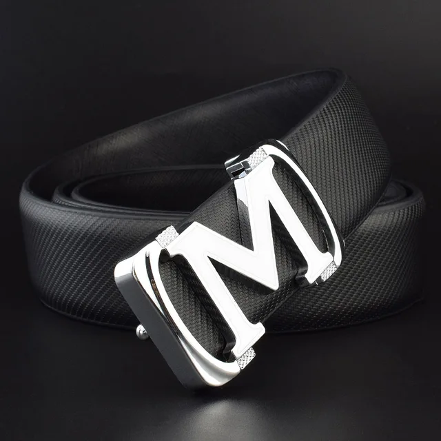 M letter ladies belts luxury brand belt transparent black belt for man ...