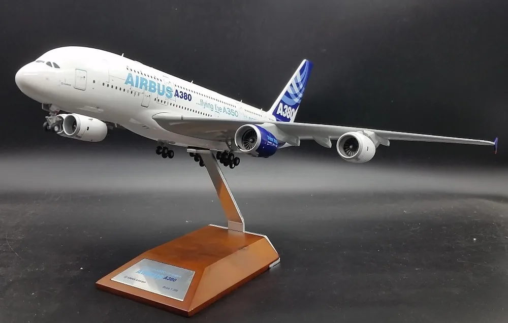 JC WINGS Limit 1: 200 Airbus A380 aircraft model alloy Prototype Favorites Model