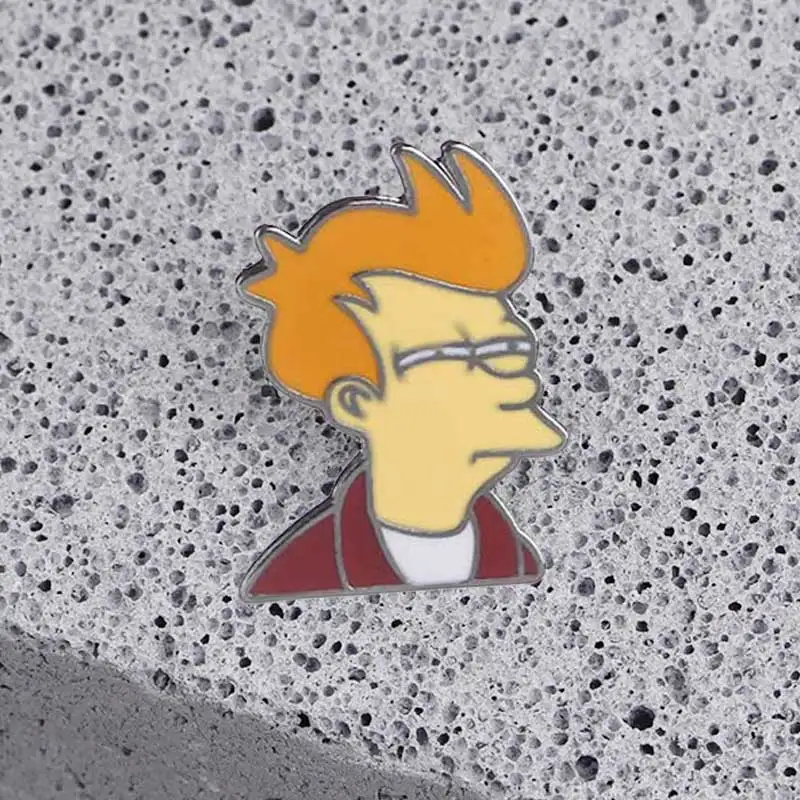 

Popular Futurama Philip J. Fry Pin TV Show Pins Brooch Metal Enamel Pin Badges Pinback Brooches Broche Jewelry Gift