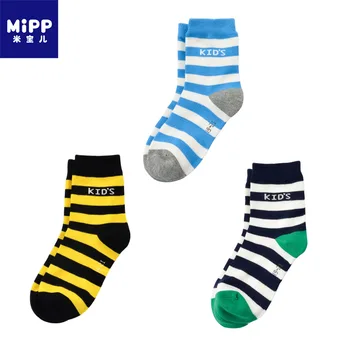 

3 pairs / lot Striped cotton children socks 2-12 year kids socks baby boys girls socks