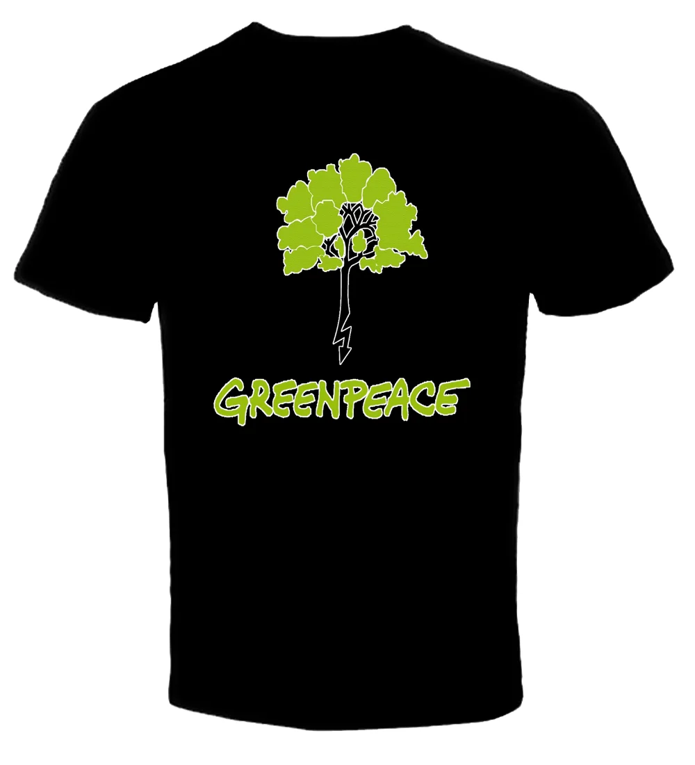 Новая футболка GREENPEACE 6 с мультипликационным принтом Мужская модная унисекс
